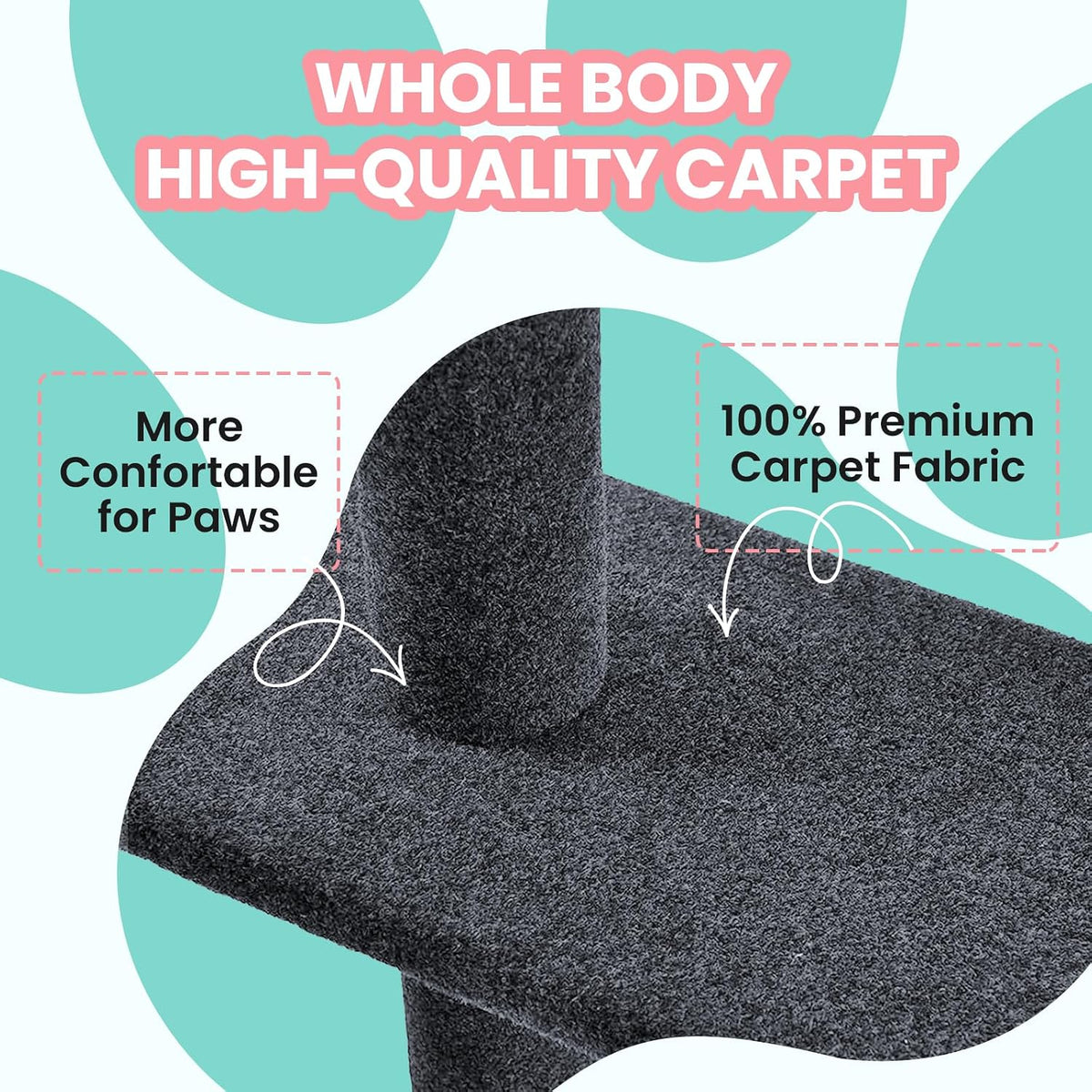 Max & Marlow 95-108" Floor to Ceiling Cat Tree for Indoor Cats, Dark Grey