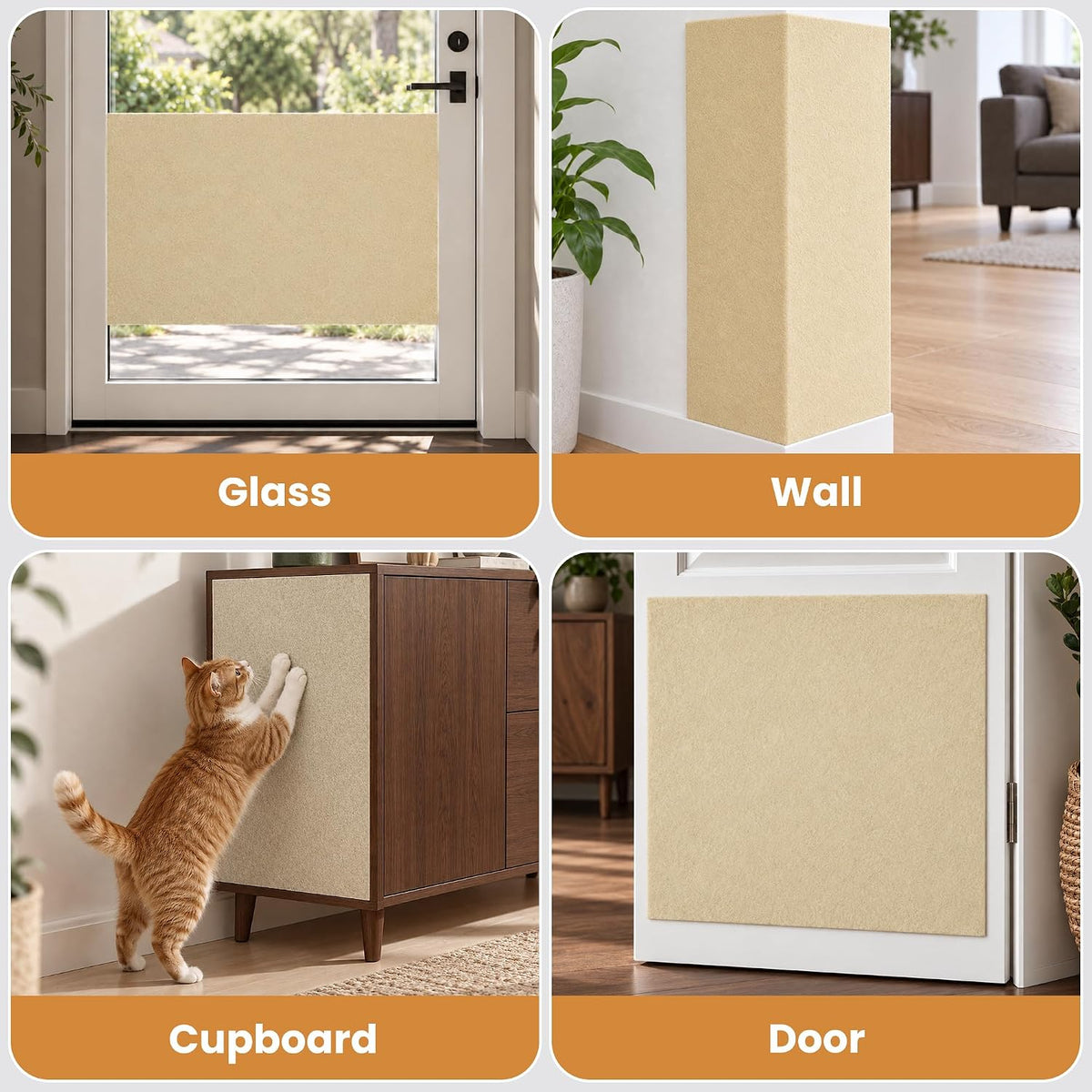 Cat Scratch Furniture Protector, Couch Protector from Cat Claws, Beige