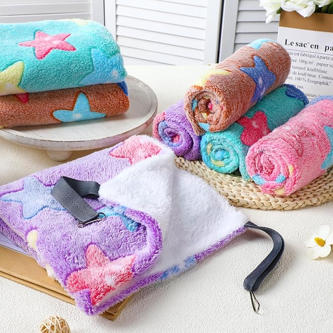 8 Pcs Reversible Cat Hammock Plush Ferret Hammock Hanging Bed - Image 5