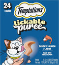 Temptations Creamy Puree Lickable Cat Treats, Salmon, 24 Count