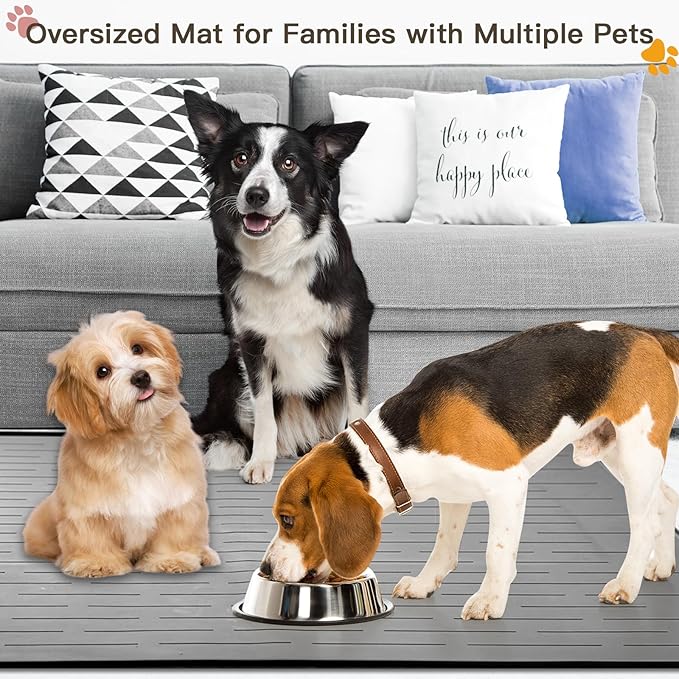 Largest Dog Food Mat, 39.5"x29.5" Silicone Dog and Cat Mat - Image 6