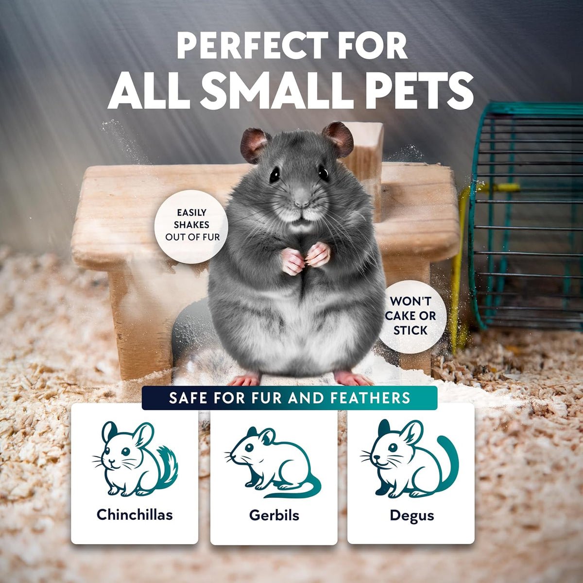 Billy Buckskin 3 LB Chinchilla Dust Bath Jar, Pure Cleansing Pumice
