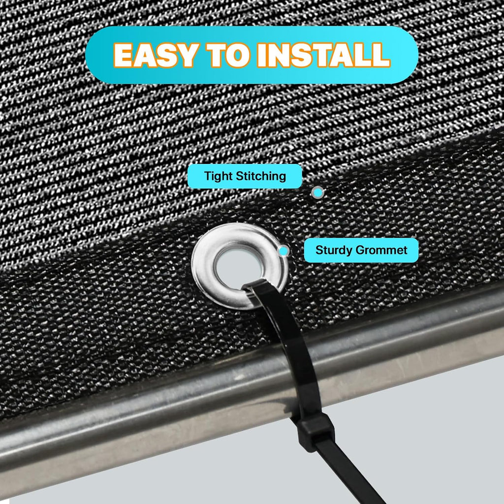 ShadeMart 6' x 4' Black Dog Kennel Shade Cover, 90% UV Block Shade Cloth, Mesh Tarp with Grommets for Dog Playpen, Dog Pen, Dog Run, Dog Crate, Fence Privacy Screen (We Make Custom Size)
