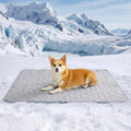 Cozy Bliss Leakproof Cooling Blanket for Large Dogs – Q-Max 0.5, Durable & Washable Dog Cooling Mat for Hot Weather, Soft Pet Throw & Couch Protector for Dogs & Cats, 40x60 Inch, Heather Silver Grey