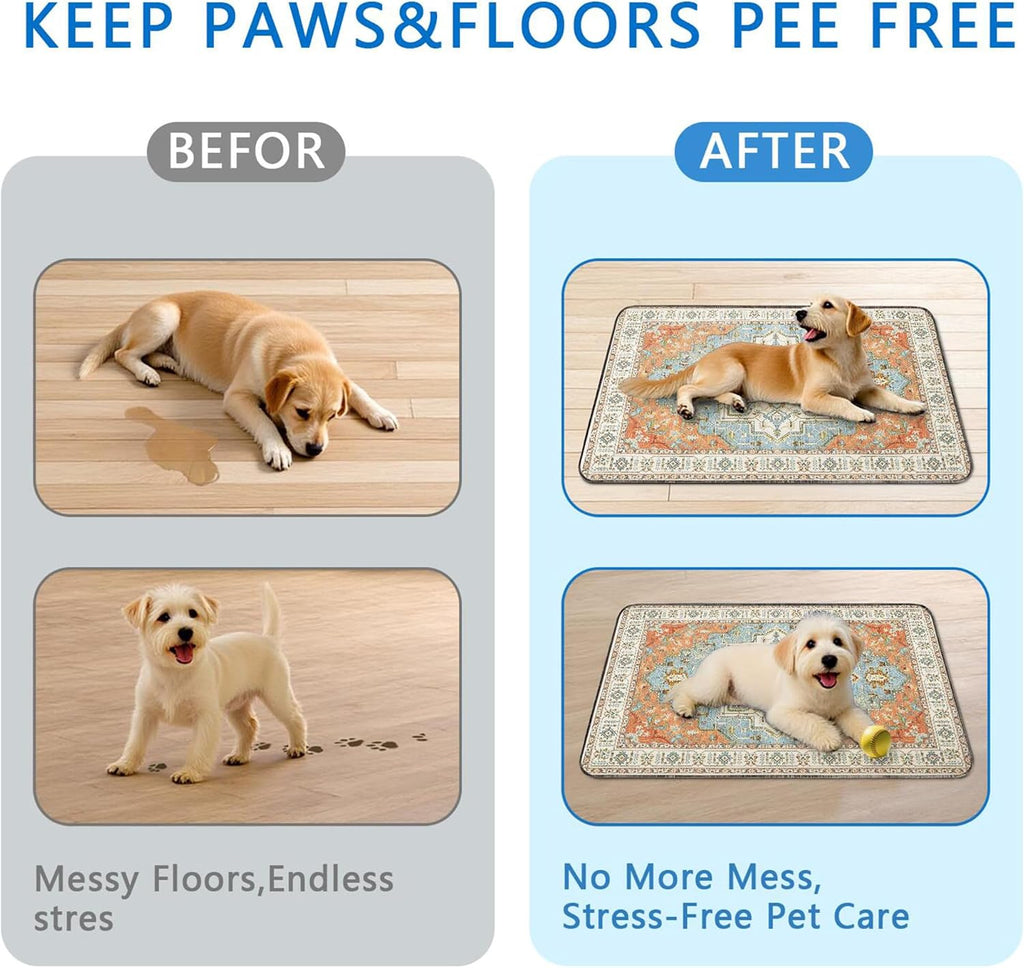 2PCS Washable Pee Pads for Dogs Absorbent Reusable Training Pads