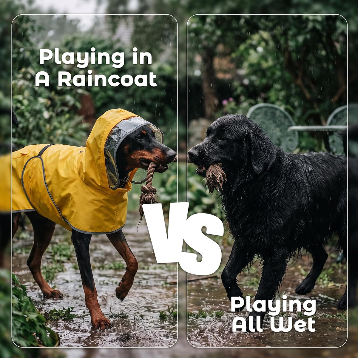 MICOOYO Dog Raincoat, Waterproof Rain Jacket with Hood, Dog Raincoats for Medium & Large Dogs, Lightweight PU Reflective Rain Jacket, Adjustable Belly Strap, Leash Opening Storage Pocket (Yellow,XXL)