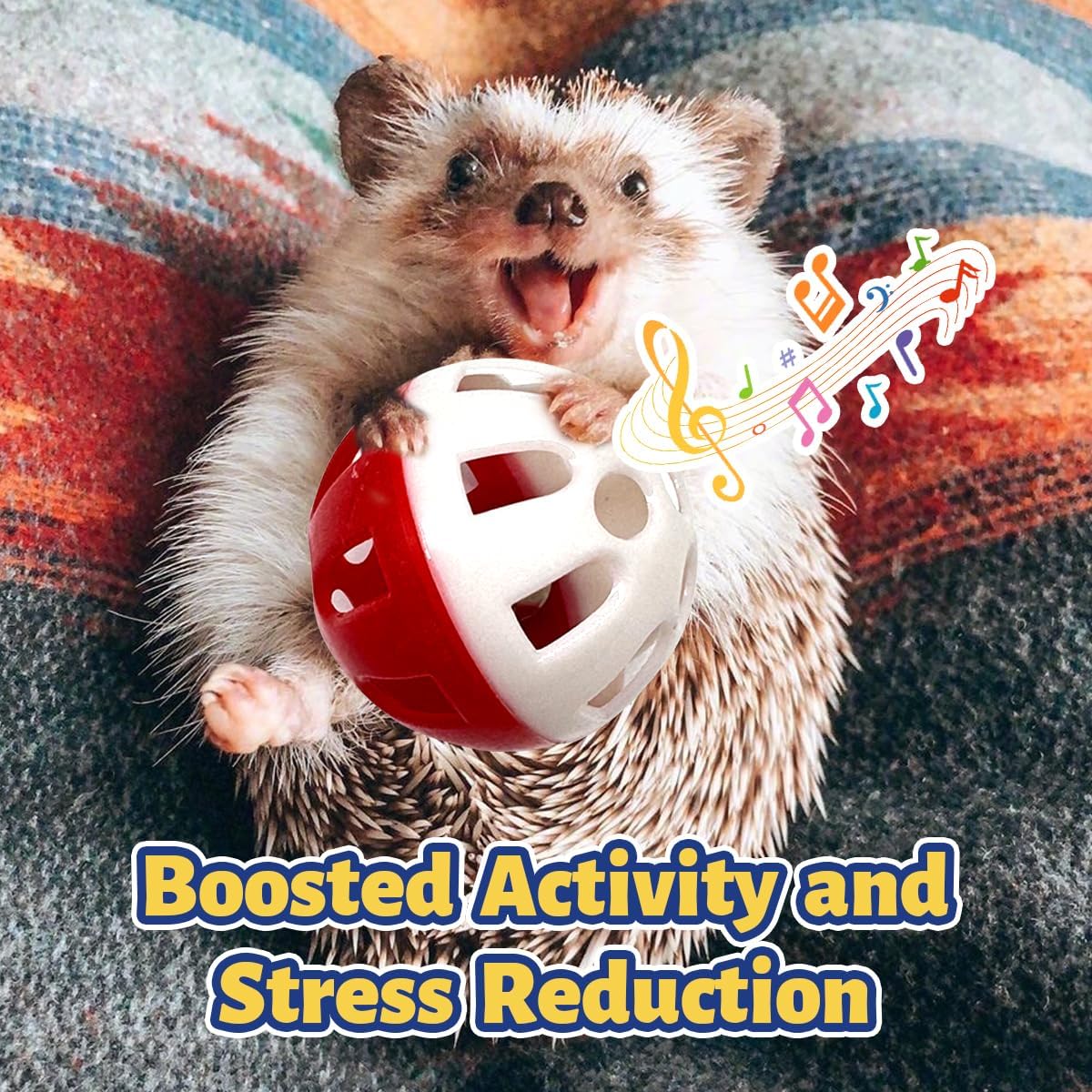 Funny Hedgehog Cage Accessories Enrichment Toys, Cute Sandbox and Ball Toys, Small Animal Accessories for Hedgehog Hamster Ferret