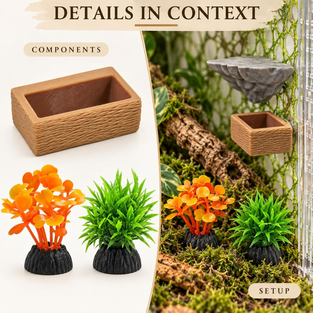 Jumping Spider Enclosure Accessories Kit Natural Habitat