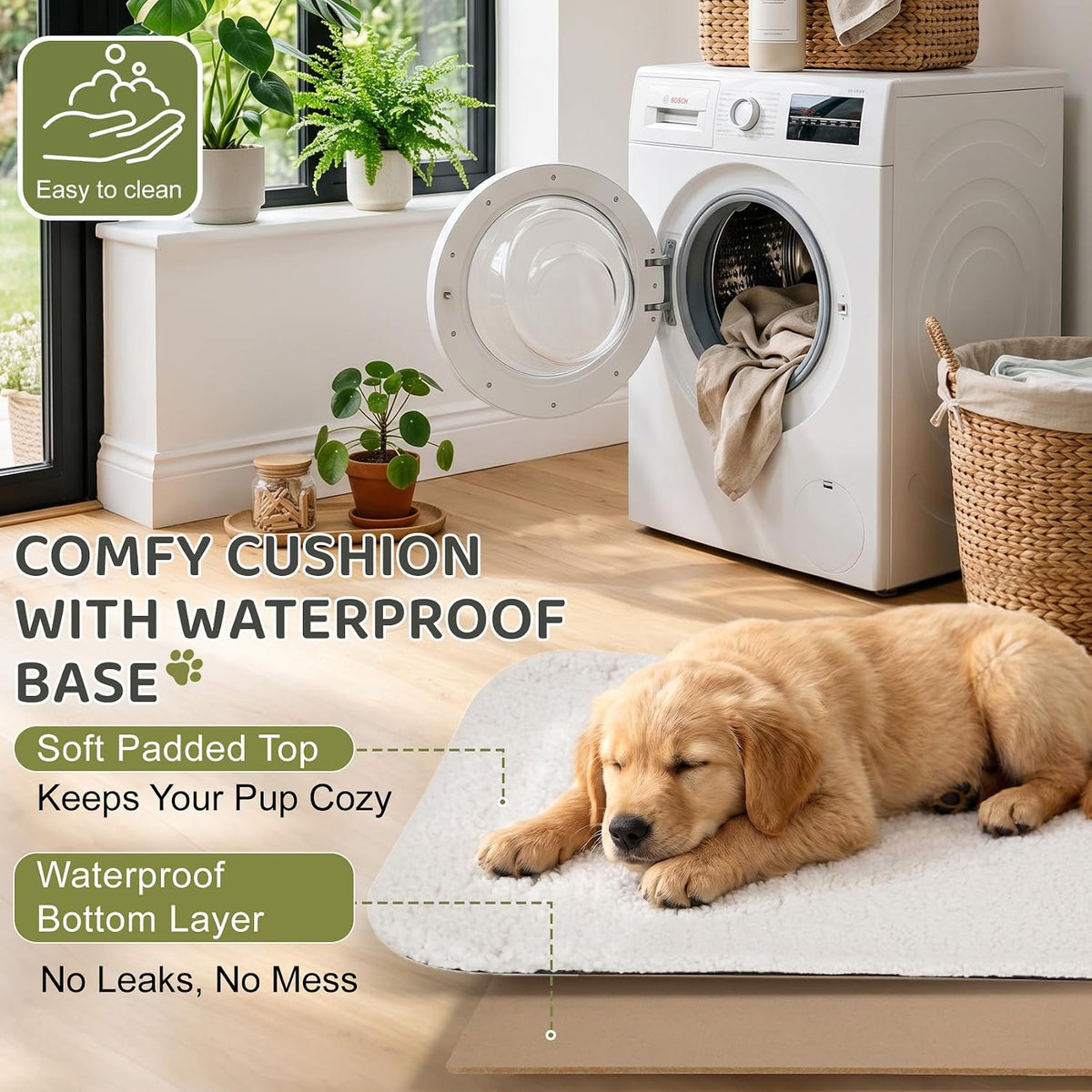 Portable Dog Crate for Car Travel, 29.5"L×22"W×29.5"H Collapsible Dog Crate
