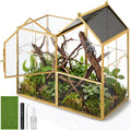 Glass Jumping Spider Enclosure, Front Opening Spider Terrarium Metal Frame