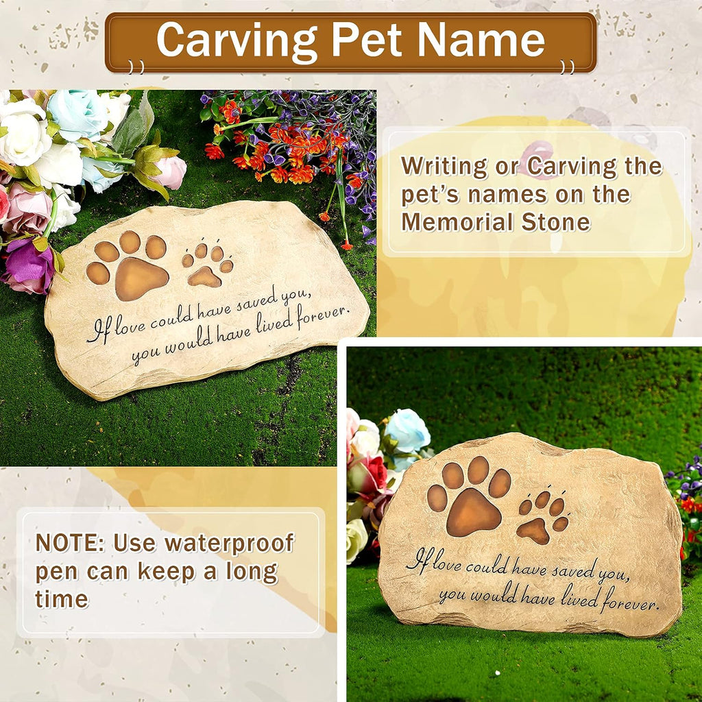 Jetec Dog Memorial Gifts for Loss of Dog, Pet Memorial Stones Grave Marker