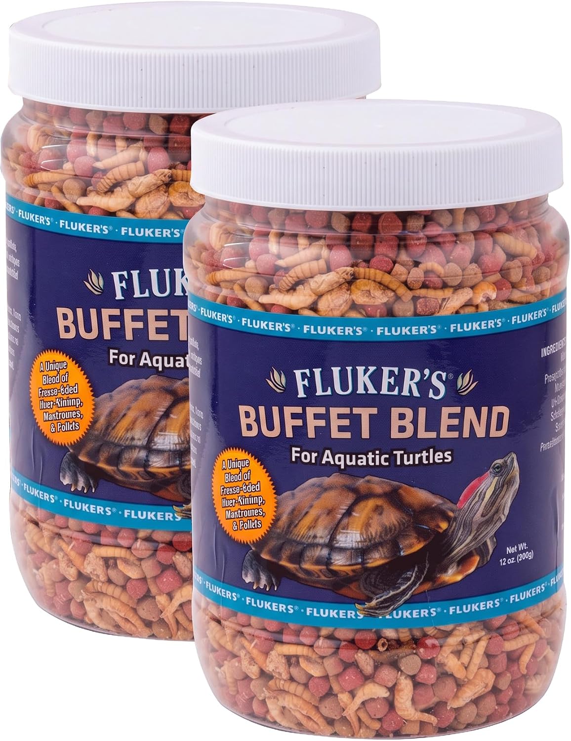 Fluker's Flukers 70131 Buffet Blend Aquatic Formula Turtle Food, 12oz