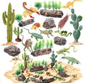 32Pcs Desert Reptiles Animals Figures Toys School Projects Diorama Kit Lizard by kukifun