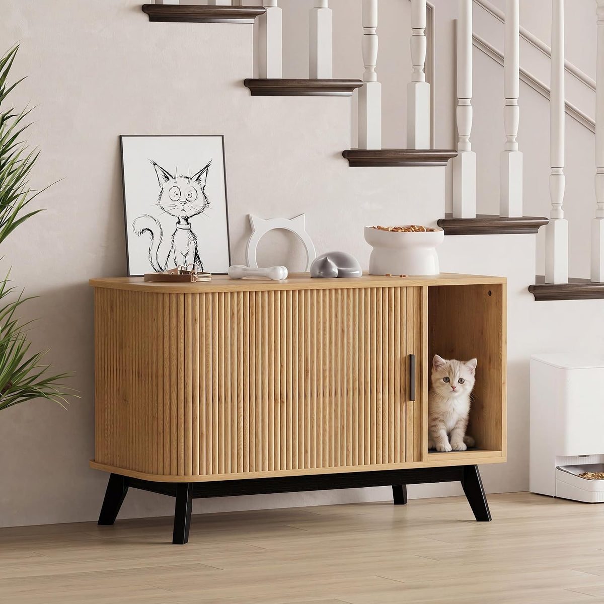 Garvee Cat Litter Box Furniture, 39" Hidden Litter Box Furniture