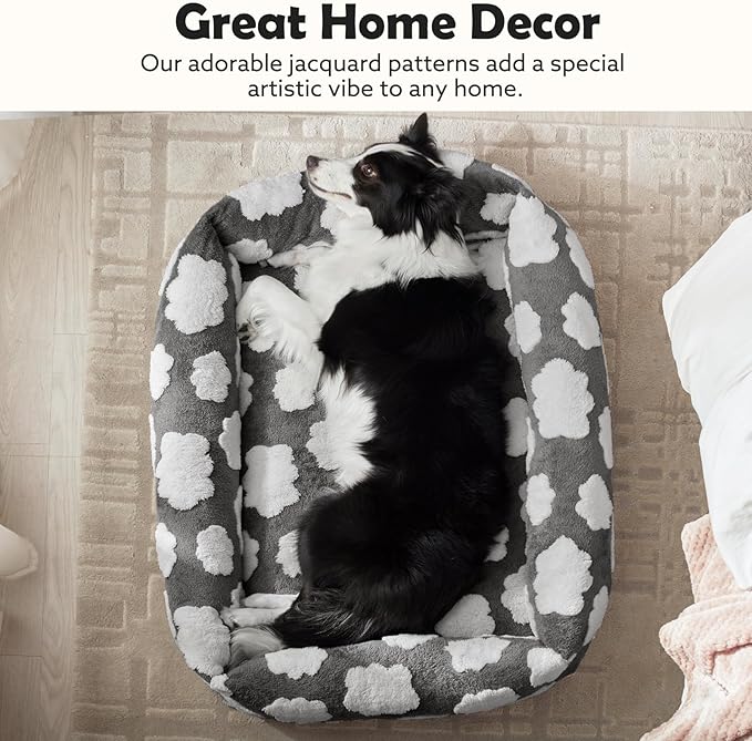 JOEJOY Cute Dog Bed Medium Size Dog, Rectangle Soft Furry Dog Beds - Image 2