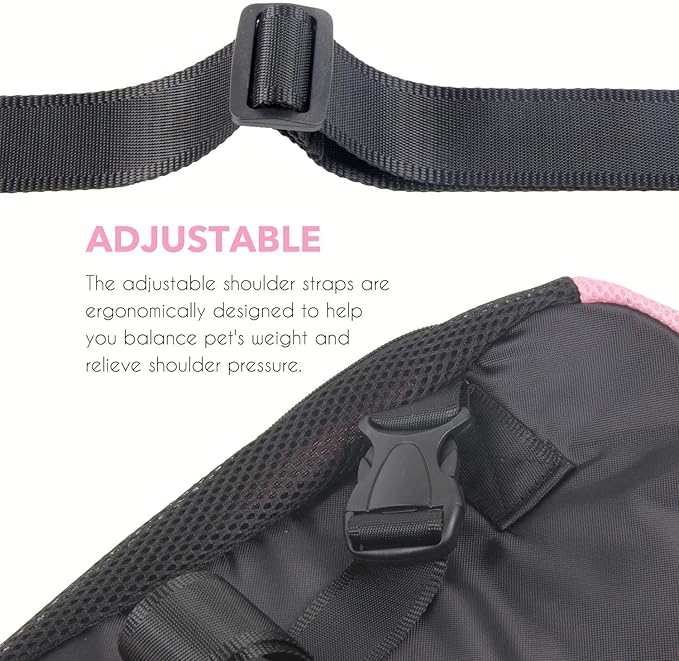 Dog Carrier Pink Legs Out Front Pet Carrier Backpack Comfortable Puppy Bag - Image 4