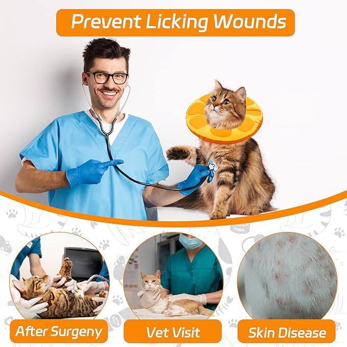 Cat Cone Collar Soft, Cat Recovery Collar - Image 6