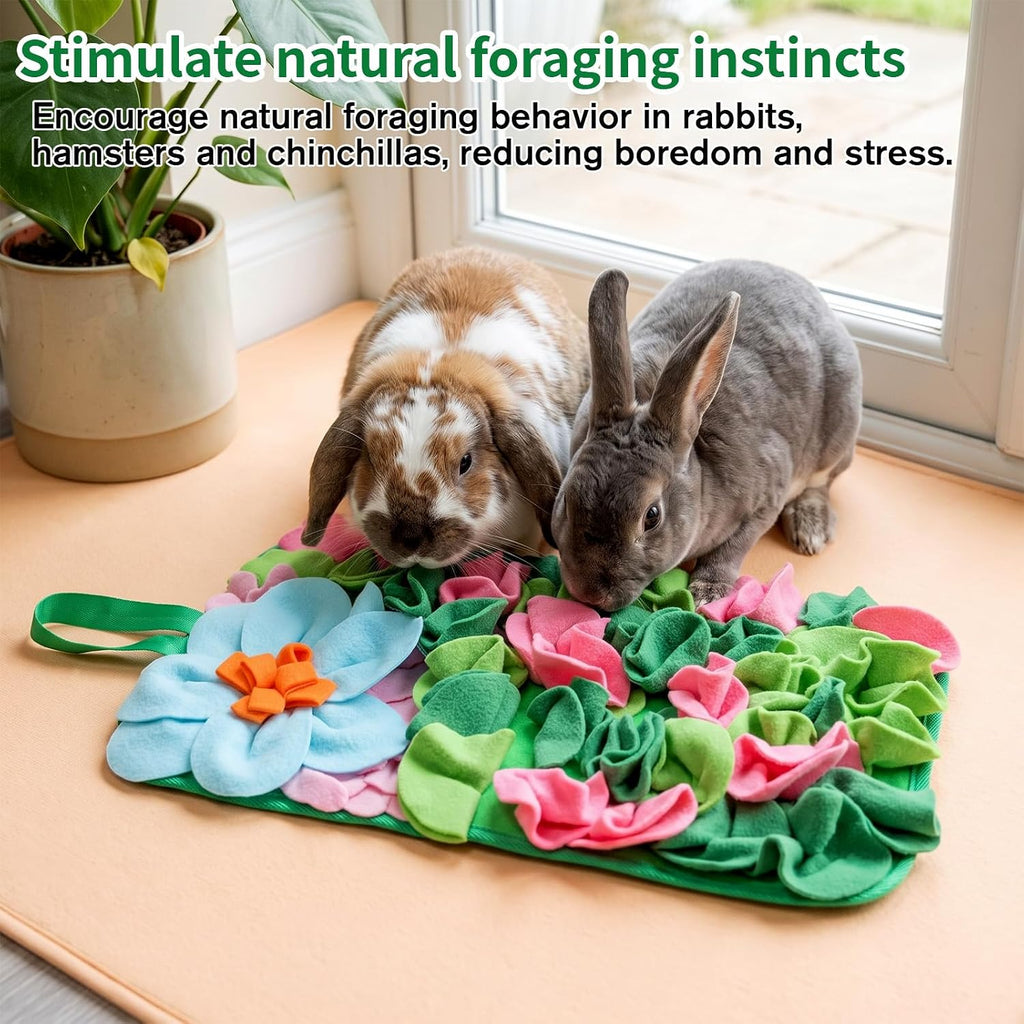 Rabbit Foraging Mat, Interactive Snuffle Mat for Rabbits