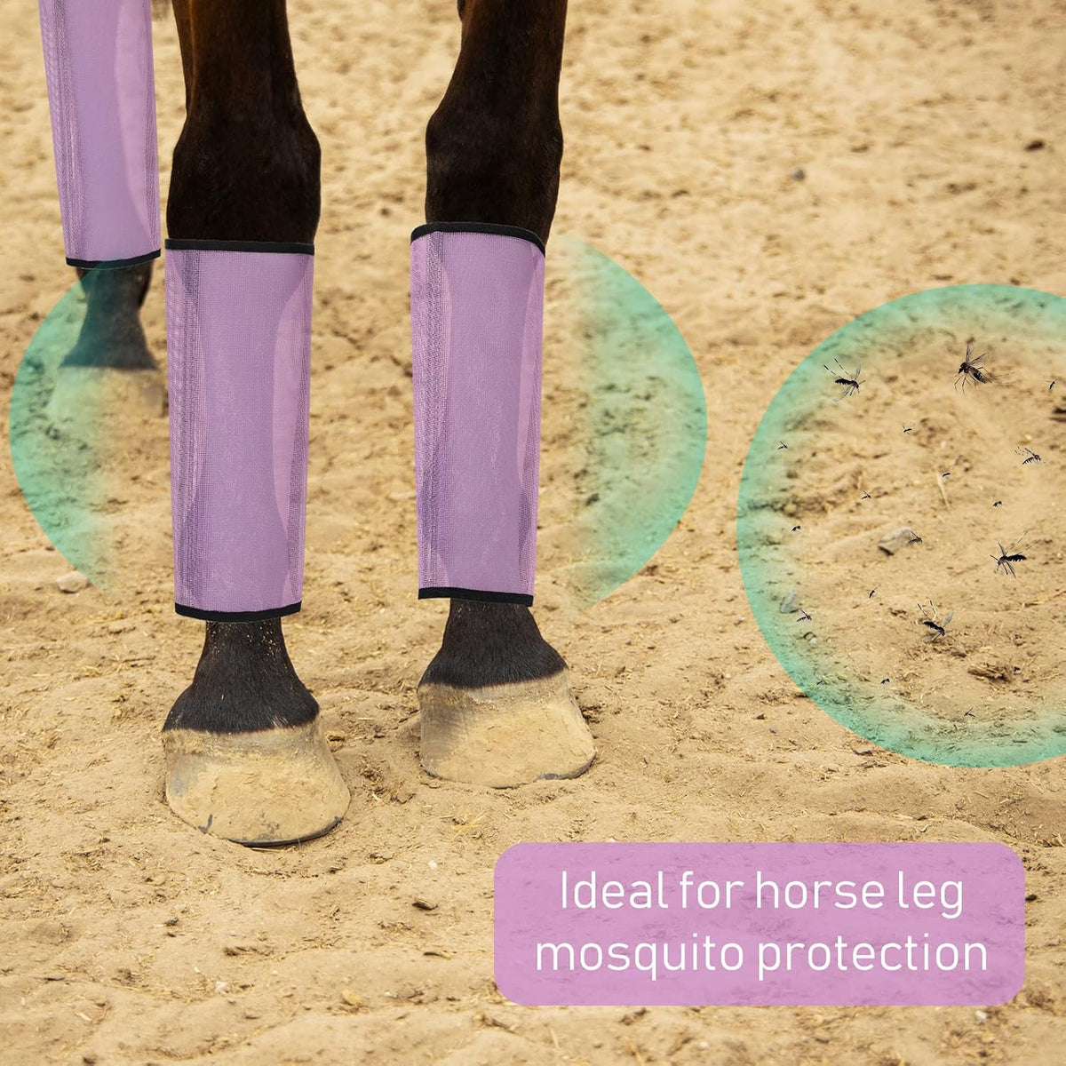 Jexine 8 Pcs Mesh Fly Boots for Horse