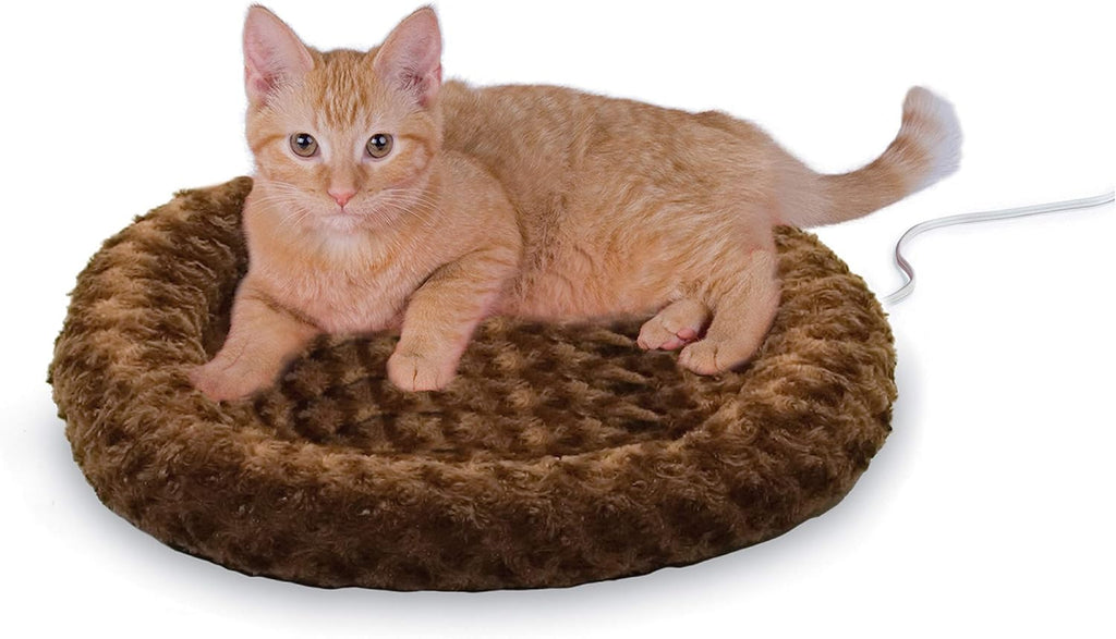 K&H Heated Cat Bed, Thermo-Kitty Fashion Splash Indoor, Safety Listed