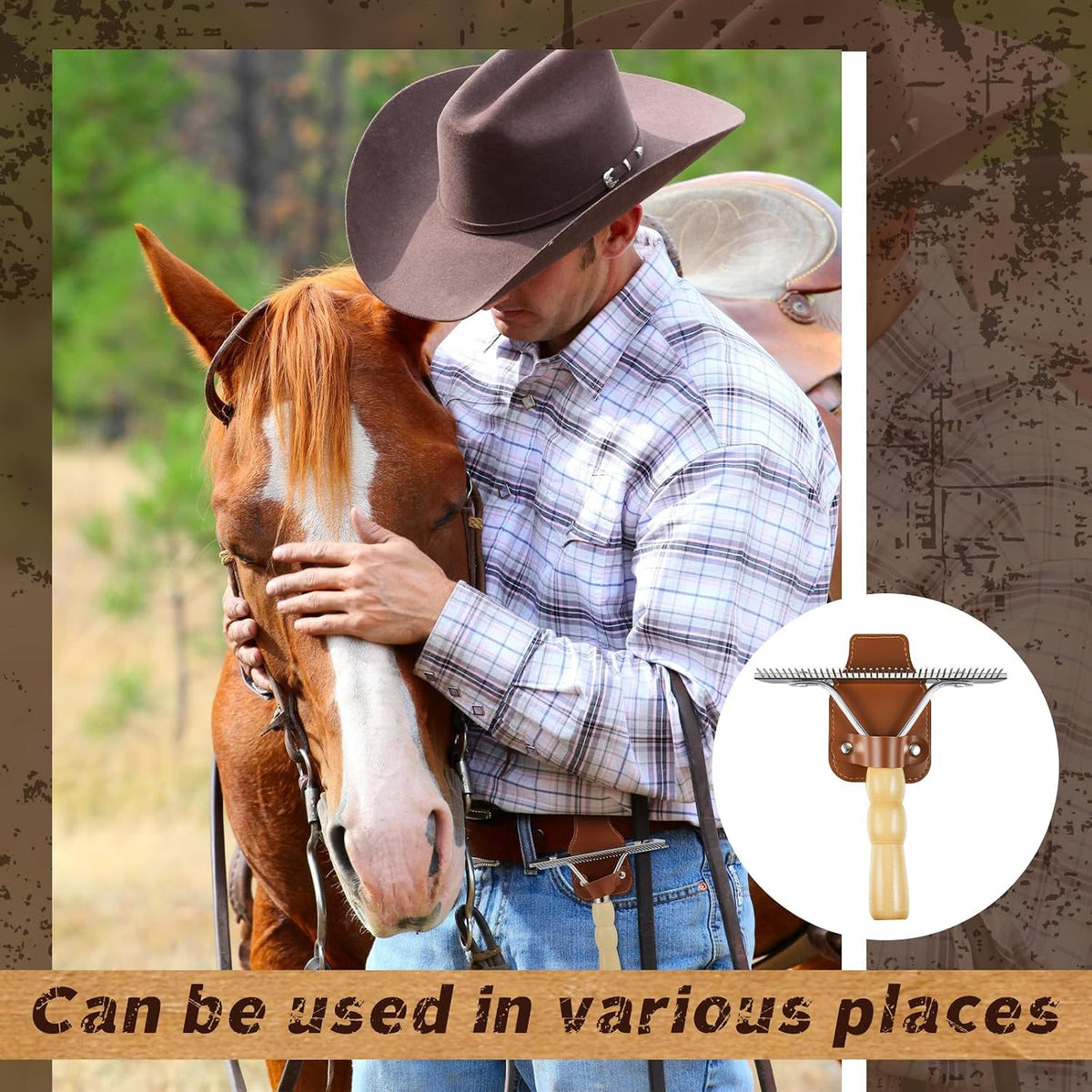1 Set Horse Show Comb Brush Holder Cattle Race Grooming Brush Show Comb