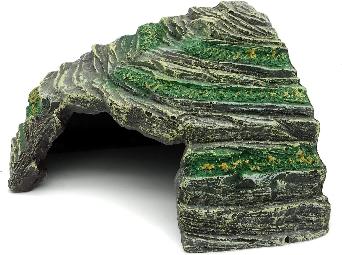 Resin Reptile Hideouts Cave Habitat Decor, B- Extra Large