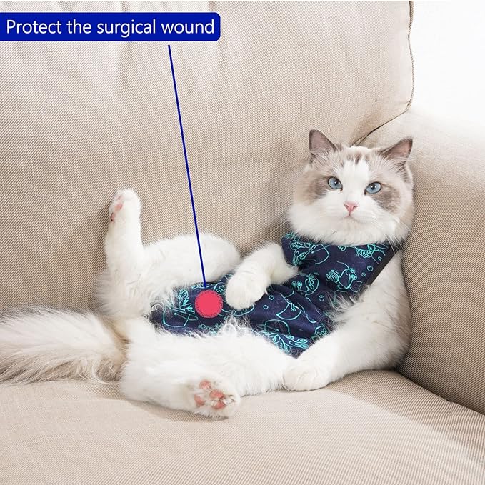 Cat Surgery Recovery Suit Onesie - Image 6