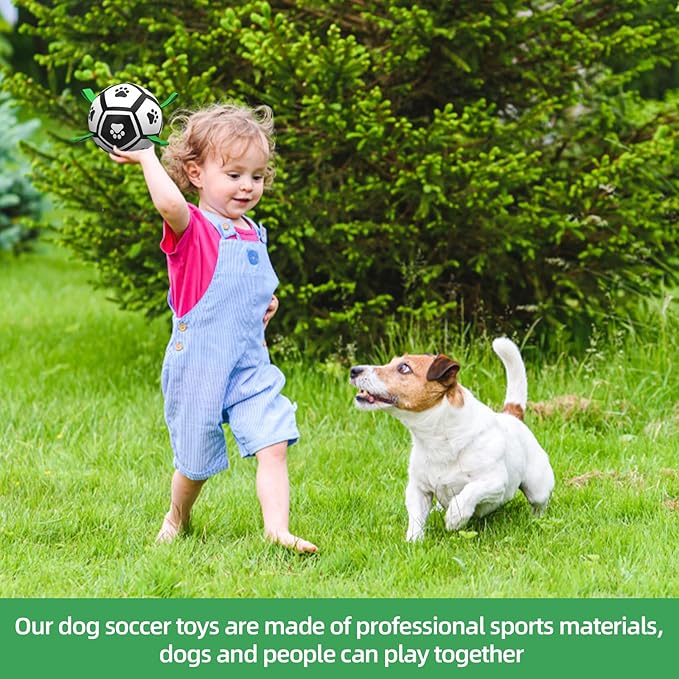 QDAN Dog Toys Soccer Ball with Straps, Interactive Toys - Image 4