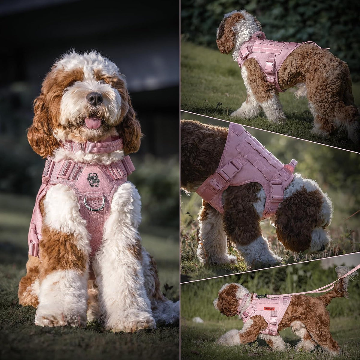 OneTigris Tactical Dog Harness Vest No-Pull Service Dog Vest for Large Dogs