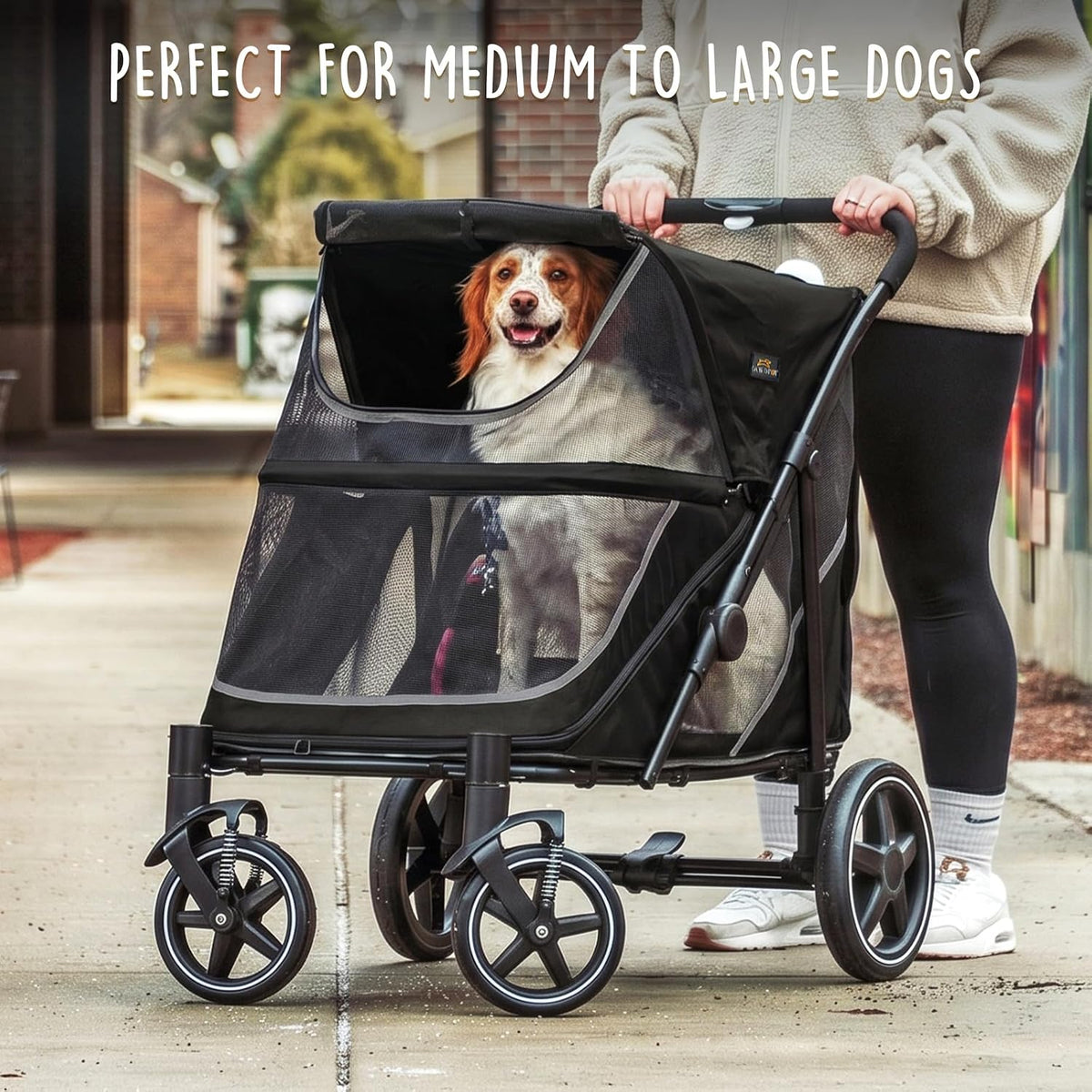 CANINE CANYON All-Terrain Pet Stroller for Large & Medium Dogs