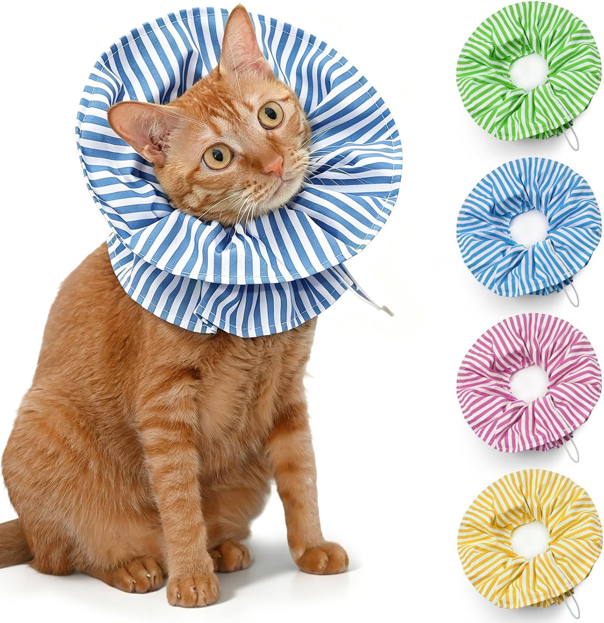 Cat Cone Collar Soft Recovery Collar Adjustable Surgery Cone for Kittens