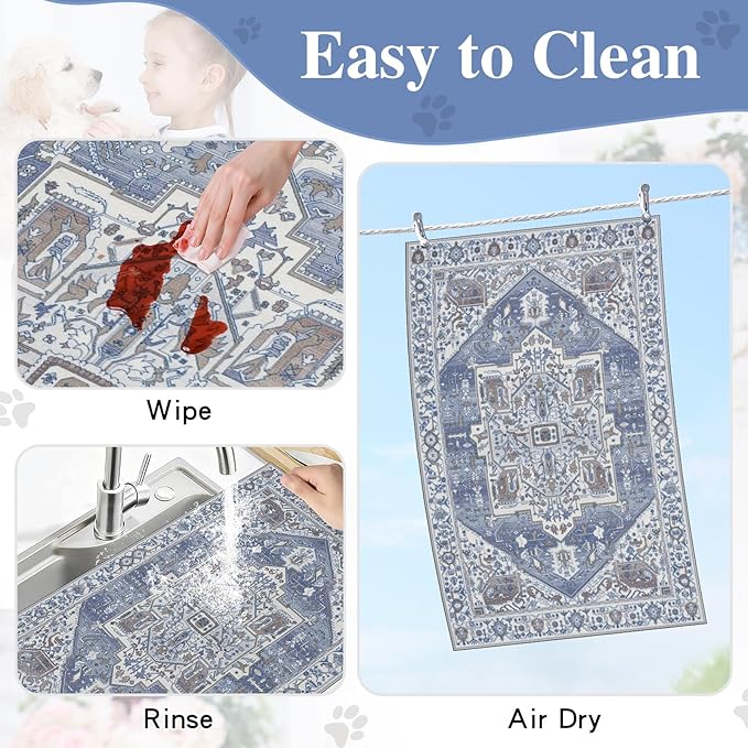 famibay Dog Food Mat, Absorbent Cat Dog Mats - Image 6