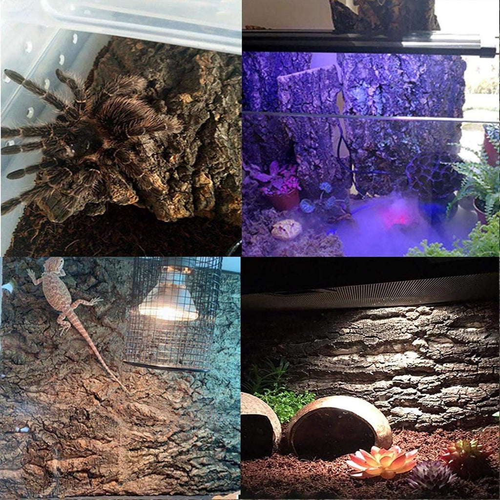 Hamiledyi 2PCS Cork Terrarium Background 15.7 x 11.8in Natural Cork Large Bark Backdrop Reptile Climbing Mat Habitat Decor Accessories for Beared Dragon Lizard Gecko Spider Chameleon Tortoise