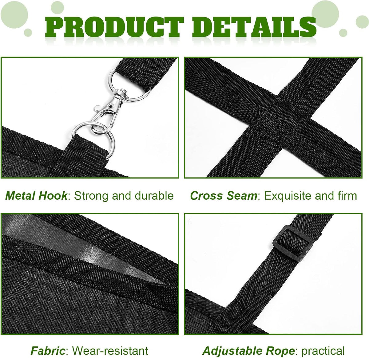 Tessco for you 2 Pcs Box Fan Holders for Horse Stall, Nylon Bag,Black