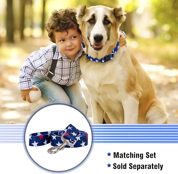 Native Pup American Flag Dog Collar- Red White and Blue- Patriotic Collars - Image 5