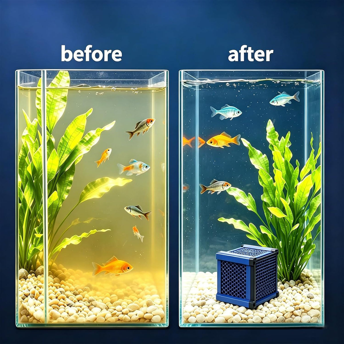 Fish Tank Filters Aquarium Filter Water Trough Filter Honeycomb Activated Charcoal Cube Water Odor & Cloudy Water Improvement for Fish Tanks, Horse Troughs, Ponds & Livestock Tanks
