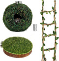 Jumping Spider Accessories, Magnetic Moss Hideout with Resting Platform