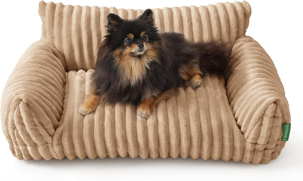 Cute Couch Bed for Pets, Supportive Cat Sofa for Indoor Cats, Small Dog Sofa Bed for Small Dogs, Grey, 24 inches