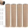 4 Pcs M8 cat Scratching Post Replacement Jute, 11.8x3.5IN Natural Sisal Wrapping Post for Cat Tree, Durable cat Scratching Post for Indoor Cats, Climbing, Scratching, Playing Pet Furniture Accessory