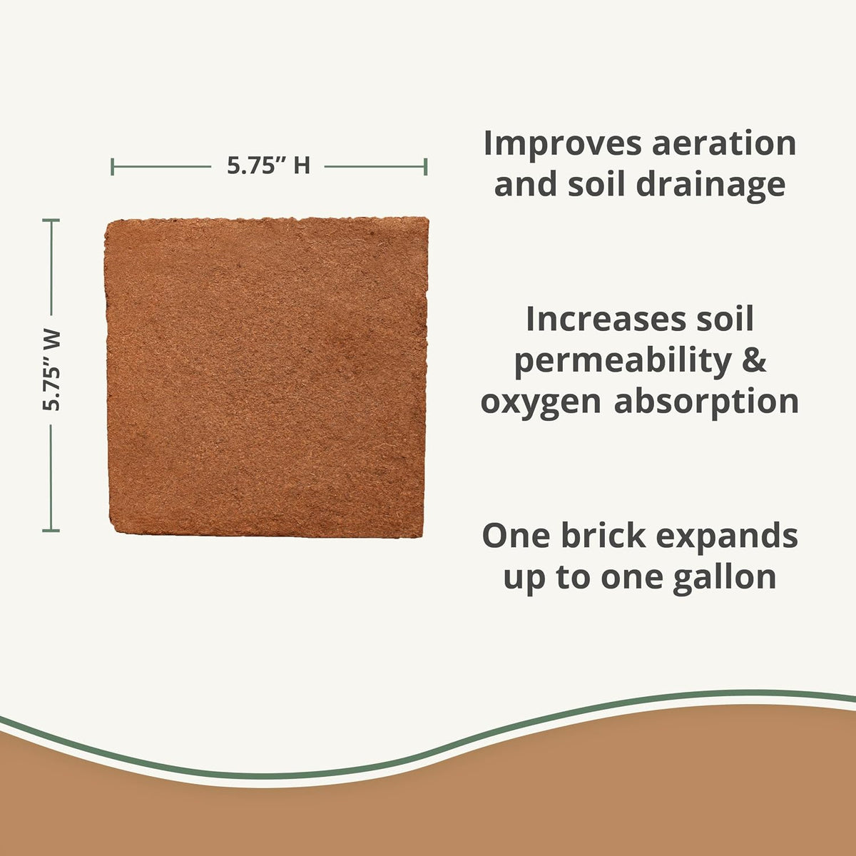 Coco Coir 250gm Bricks (10-Pack) - Organic Coco Coir for Plants & Gardening - OMRI-Listed Cocopeat for Garden Soil, Seed Starter Soil, & Mulch - Organic Coconut Bricks - Coconut Fiber Potting Mix