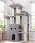 Heybly Cat Tree, 59.4" Secure Anti-Tip Cat Tower for Large Cats HCT055W