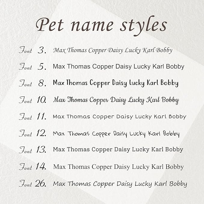 Anavia Slide On Silent Pet ID Tags, S/M/L/XL Personalized Black Stainless Steel - Image 4