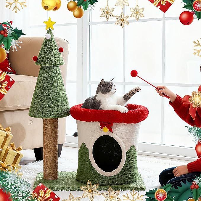 COSIEST 30in Christmas Cat Tree - Image 7