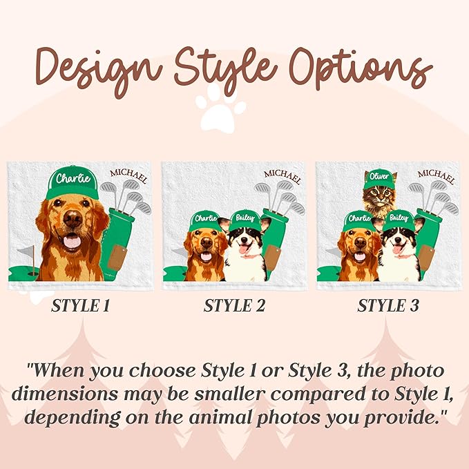 Custom Pet Golf Towel – Personalized Golf Club Towel - Image 3