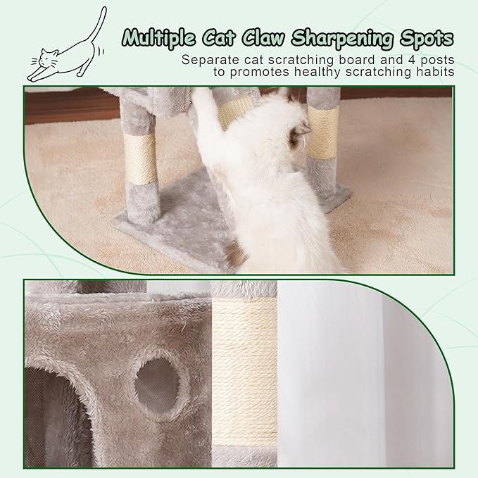 Cat Tree, 41.3" Cat Tower for Indoor Kittens - Image 7