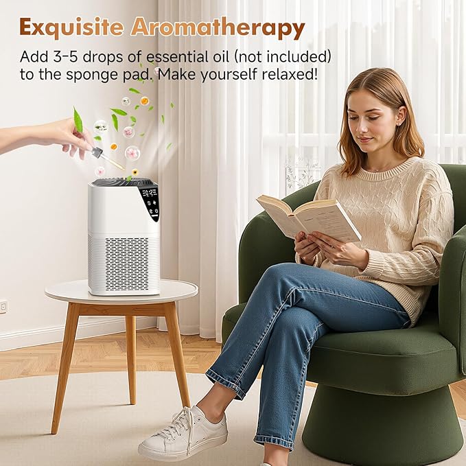 Air Purifiers for Home Large Room up to 1750 Sq Ft, H13 True HEPA Filter Air - Image 8