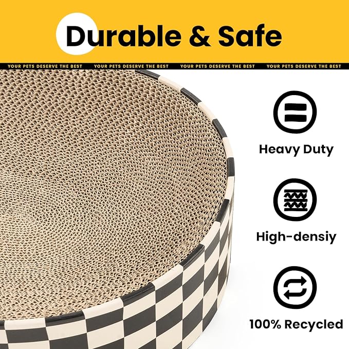 Large Oval Cat Scratcher Bowl, Cardboard Cat Scratching Pad & Lounge Bed - Image 7