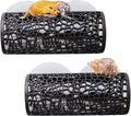 2 Pack Reptile Hide with Suction Cups, Hollowed-Out Hideout and Caves, Hermit Crabs Climbing Toys, Terrarium Decor for Geckos, Snakes, Hermit Crabs, Spiders