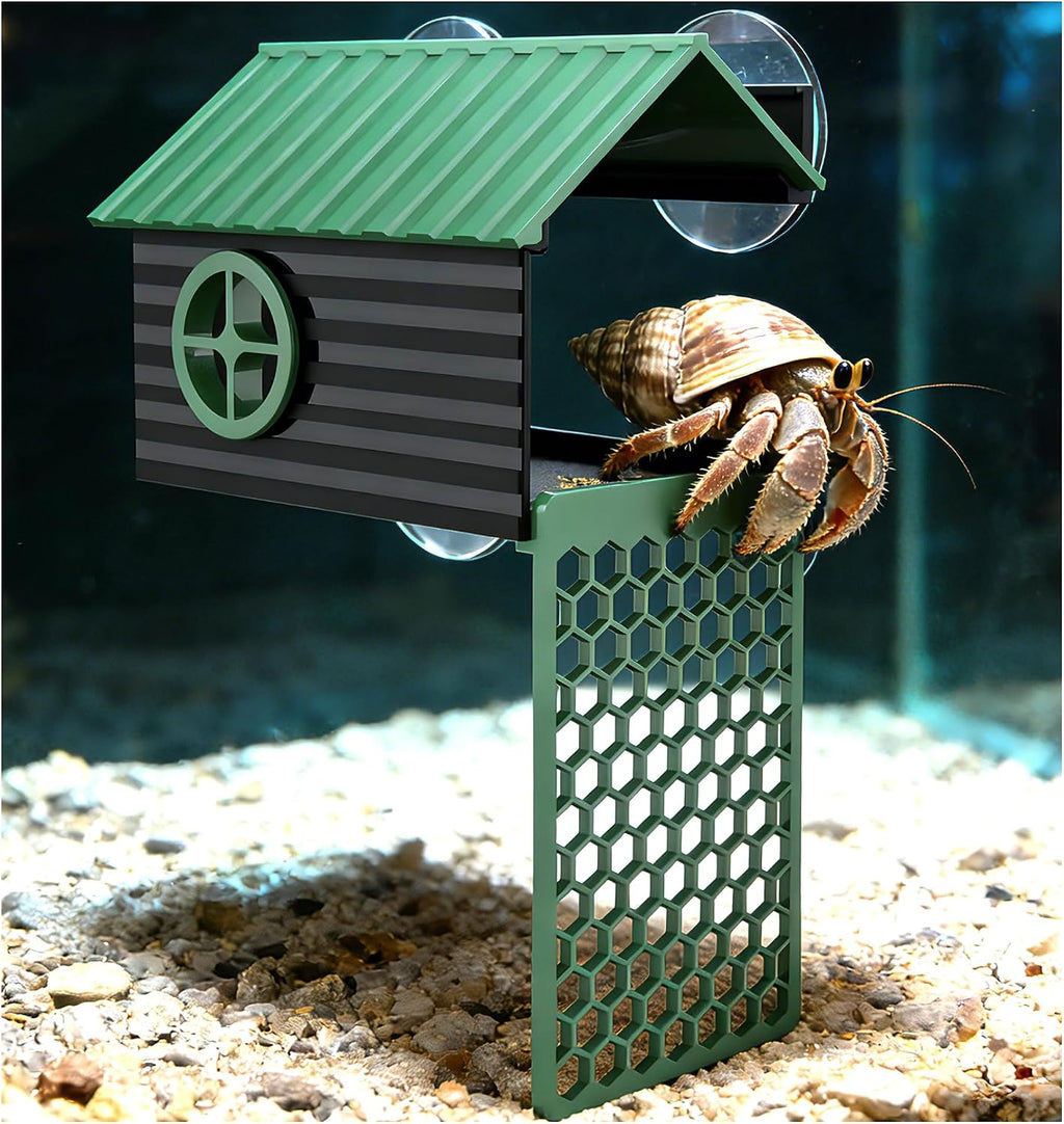 Multi-Functional Hermit Crab Hideaway | Hermit Crab Foraging cave with Ladder | Hermit Crab Climbing wall Toy | Hideout Decoration Accessories Also Suitable for Lizards and Tarantulas