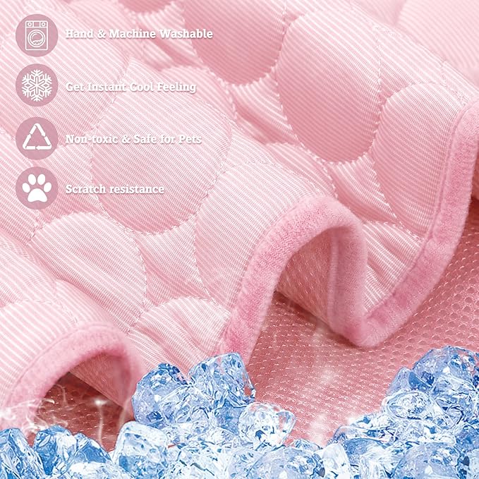 Washable Dog Cooling Mat Ice Silk Cooling Mat - Image 6